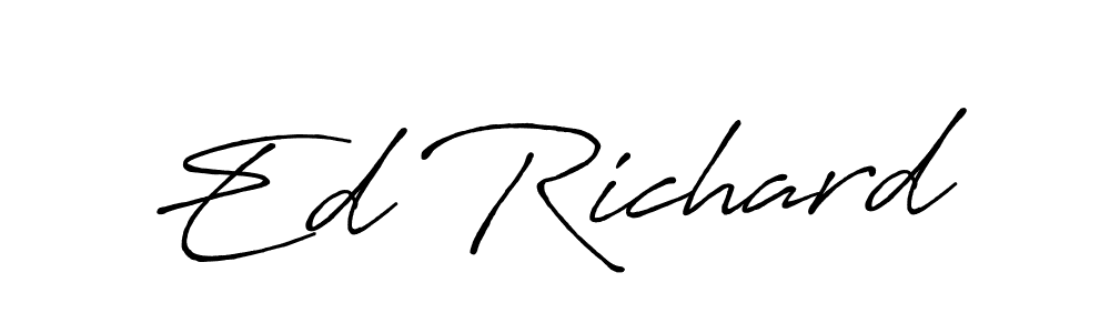 Design your own signature with our free online signature maker. With this signature software, you can create a handwritten (Antro_Vectra_Bolder) signature for name Ed Richard. Ed Richard signature style 7 images and pictures png