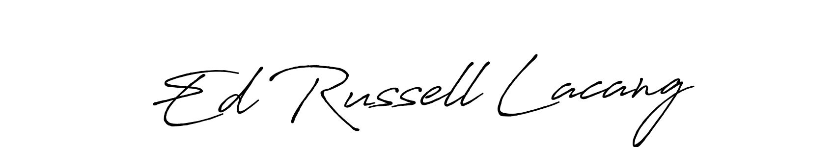 Make a short Ed Russell Lacang signature style. Manage your documents anywhere anytime using Antro_Vectra_Bolder. Create and add eSignatures, submit forms, share and send files easily. Ed Russell Lacang signature style 7 images and pictures png