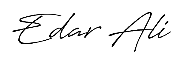 The Antro_Vectra_Bolder handwriting style adds charm and authenticity to name Edar Ali. A wonderful choice for personal thank-you notes. Edar Ali signature style 7 images and pictures png