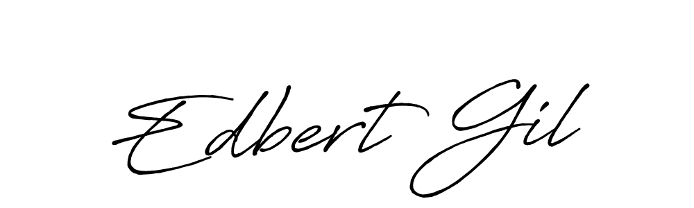 Edbert Gil stylish signature style. Best Handwritten Sign (Antro_Vectra_Bolder) for my name. Handwritten Signature Collection Ideas for my name Edbert Gil. Edbert Gil signature style 7 images and pictures png