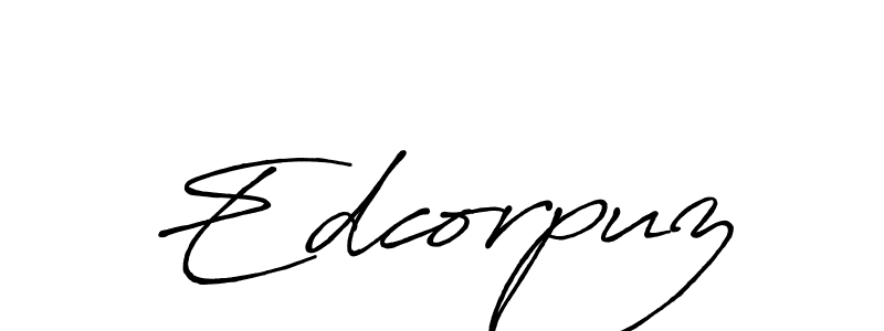 Also You can easily find your signature by using the search form. We will create Edcorpuz name handwritten signature images for you free of cost using Antro_Vectra_Bolder sign style. Edcorpuz signature style 7 images and pictures png