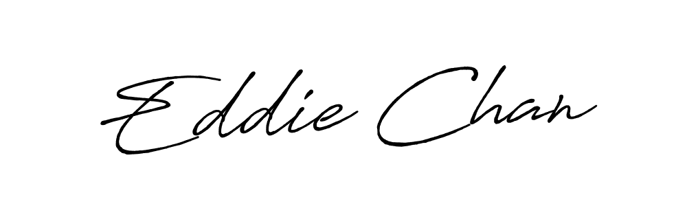 How to make Eddie Chan name signature. Use Antro_Vectra_Bolder style for creating short signs online. This is the latest handwritten sign. Eddie Chan signature style 7 images and pictures png