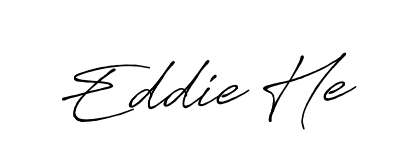 Use a signature maker to create a handwritten signature online. With this signature software, you can design (Antro_Vectra_Bolder) your own signature for name Eddie He. Eddie He signature style 7 images and pictures png