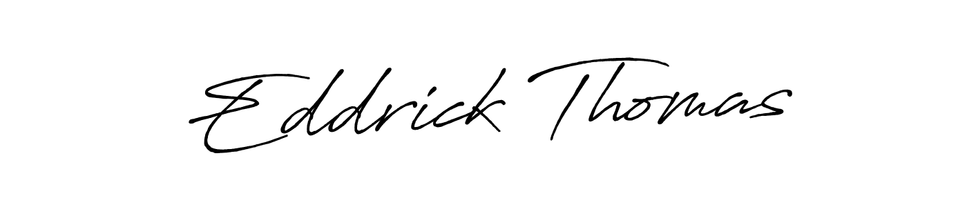 How to make Eddrick Thomas name signature. Use Antro_Vectra_Bolder style for creating short signs online. This is the latest handwritten sign. Eddrick Thomas signature style 7 images and pictures png