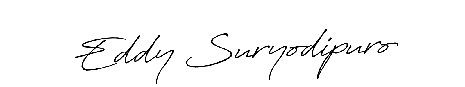 Make a beautiful signature design for name Eddy Suryodipuro. With this signature (Antro_Vectra_Bolder) style, you can create a handwritten signature for free. Eddy Suryodipuro signature style 7 images and pictures png