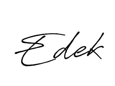 Edek stylish signature style. Best Handwritten Sign (Antro_Vectra_Bolder) for my name. Handwritten Signature Collection Ideas for my name Edek. Edek signature style 7 images and pictures png