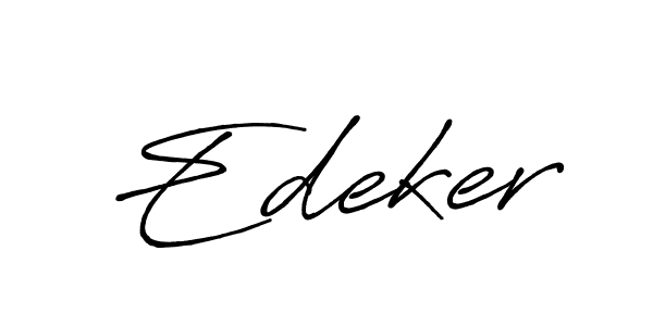 How to make Edeker name signature. Use Antro_Vectra_Bolder style for creating short signs online. This is the latest handwritten sign. Edeker signature style 7 images and pictures png
