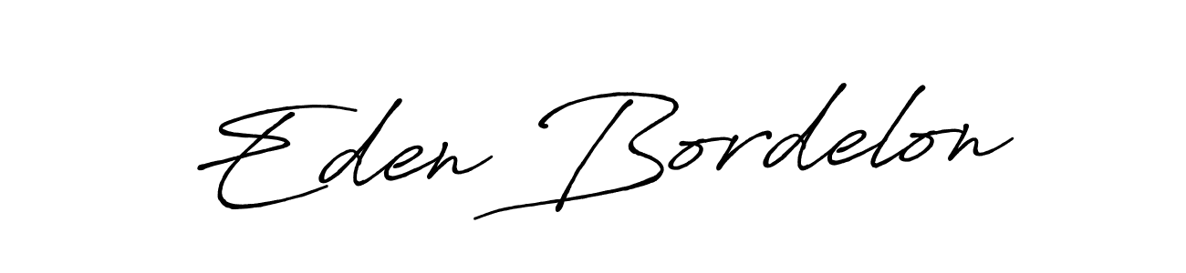 Make a beautiful signature design for name Eden Bordelon. With this signature (Antro_Vectra_Bolder) style, you can create a handwritten signature for free. Eden Bordelon signature style 7 images and pictures png