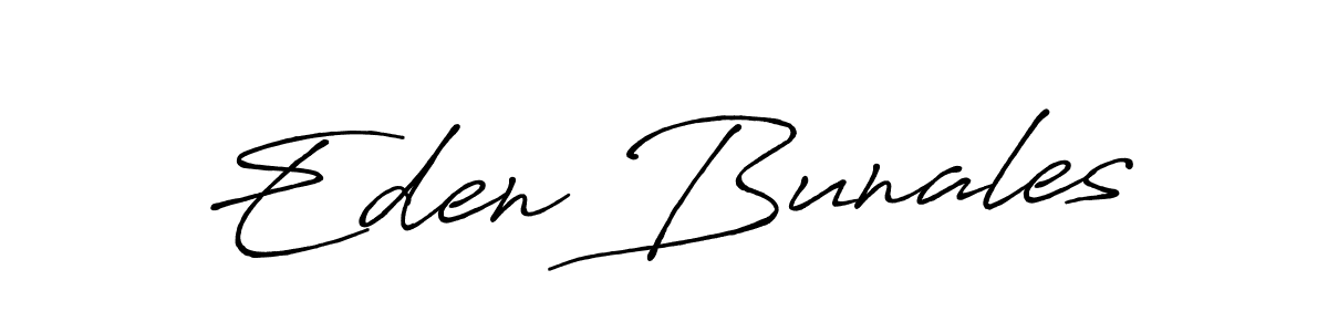 How to make Eden Bunales name signature. Use Antro_Vectra_Bolder style for creating short signs online. This is the latest handwritten sign. Eden Bunales signature style 7 images and pictures png