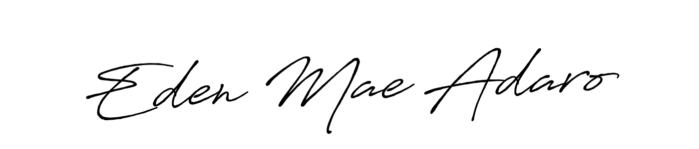 How to make Eden Mae Adaro name signature. Use Antro_Vectra_Bolder style for creating short signs online. This is the latest handwritten sign. Eden Mae Adaro signature style 7 images and pictures png