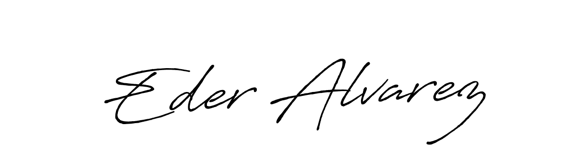 Design your own signature with our free online signature maker. With this signature software, you can create a handwritten (Antro_Vectra_Bolder) signature for name Eder Alvarez. Eder Alvarez signature style 7 images and pictures png