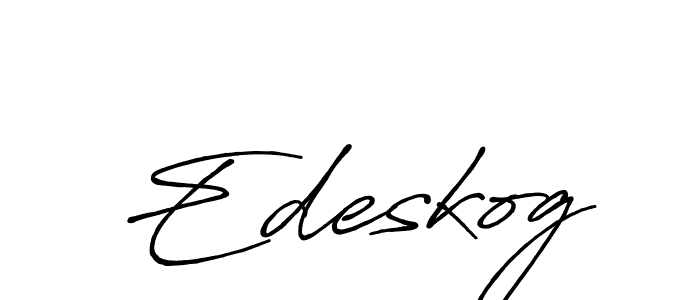 Edeskog stylish signature style. Best Handwritten Sign (Antro_Vectra_Bolder) for my name. Handwritten Signature Collection Ideas for my name Edeskog. Edeskog signature style 7 images and pictures png