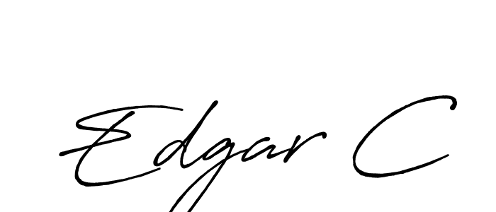 You should practise on your own different ways (Antro_Vectra_Bolder) to write your name (Edgar C) in signature. don't let someone else do it for you. Edgar C signature style 7 images and pictures png