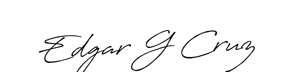 Also we have Edgar G Cruz name is the best signature style. Create professional handwritten signature collection using Antro_Vectra_Bolder autograph style. Edgar G Cruz signature style 7 images and pictures png