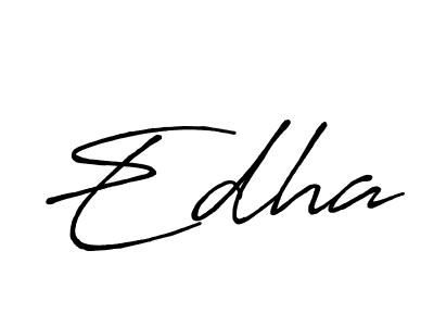 How to make Edha signature? Antro_Vectra_Bolder is a professional autograph style. Create handwritten signature for Edha name. Edha signature style 7 images and pictures png