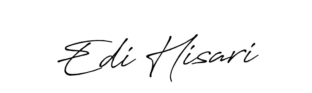 Make a beautiful signature design for name Edi Hisari. With this signature (Antro_Vectra_Bolder) style, you can create a handwritten signature for free. Edi Hisari signature style 7 images and pictures png