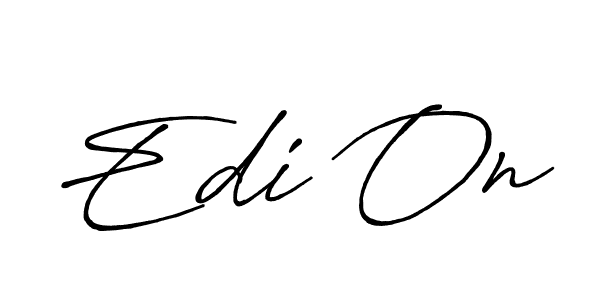 Edi On stylish signature style. Best Handwritten Sign (Antro_Vectra_Bolder) for my name. Handwritten Signature Collection Ideas for my name Edi On. Edi On signature style 7 images and pictures png