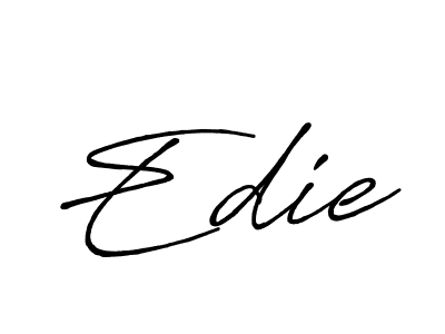 Make a beautiful signature design for name Edie. With this signature (Antro_Vectra_Bolder) style, you can create a handwritten signature for free. Edie signature style 7 images and pictures png