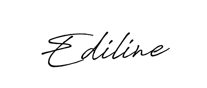 Design your own signature with our free online signature maker. With this signature software, you can create a handwritten (Antro_Vectra_Bolder) signature for name Ediline. Ediline signature style 7 images and pictures png