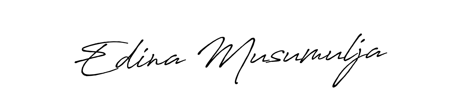 if you are searching for the best signature style for your name Edina Musumulja. so please give up your signature search. here we have designed multiple signature styles  using Antro_Vectra_Bolder. Edina Musumulja signature style 7 images and pictures png