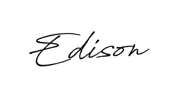 Make a beautiful signature design for name Edison. With this signature (Antro_Vectra_Bolder) style, you can create a handwritten signature for free. Edison signature style 7 images and pictures png