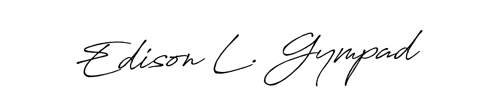 Use a signature maker to create a handwritten signature online. With this signature software, you can design (Antro_Vectra_Bolder) your own signature for name Edison L. Gympad. Edison L. Gympad signature style 7 images and pictures png