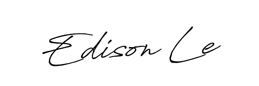 The best way (Antro_Vectra_Bolder) to make a short signature is to pick only two or three words in your name. The name Edison Le include a total of six letters. For converting this name. Edison Le signature style 7 images and pictures png