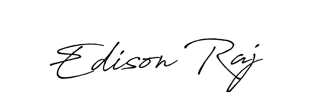 Once you've used our free online signature maker to create your best signature Antro_Vectra_Bolder style, it's time to enjoy all of the benefits that Edison Raj name signing documents. Edison Raj signature style 7 images and pictures png