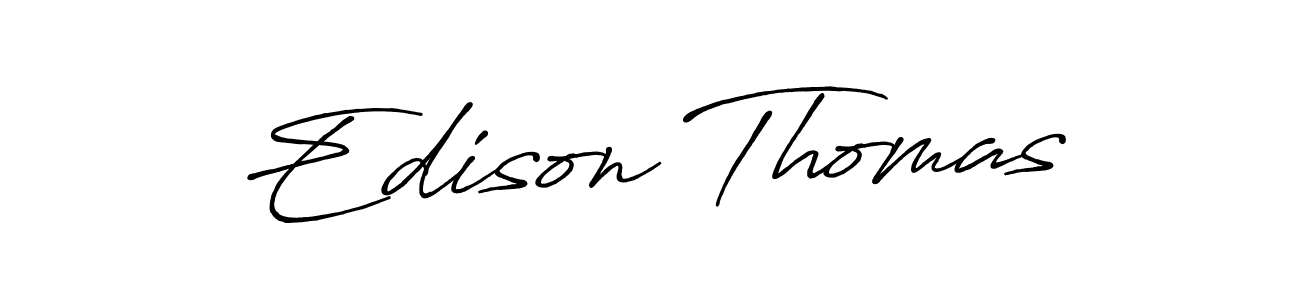 Create a beautiful signature design for name Edison Thomas. With this signature (Antro_Vectra_Bolder) fonts, you can make a handwritten signature for free. Edison Thomas signature style 7 images and pictures png