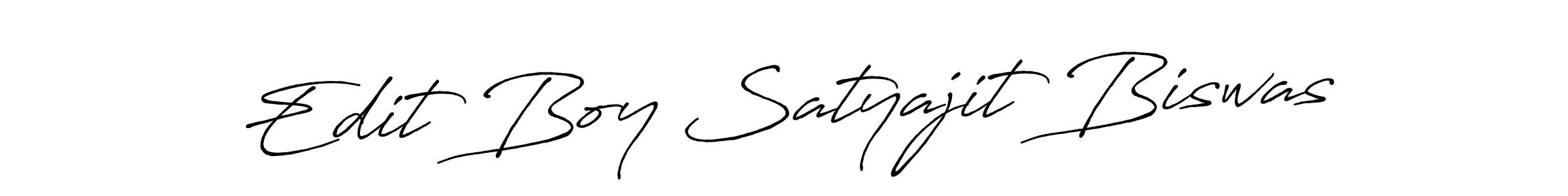 Use a signature maker to create a handwritten signature online. With this signature software, you can design (Antro_Vectra_Bolder) your own signature for name Edit Boy Satyajit Biswas. Edit Boy Satyajit Biswas signature style 7 images and pictures png