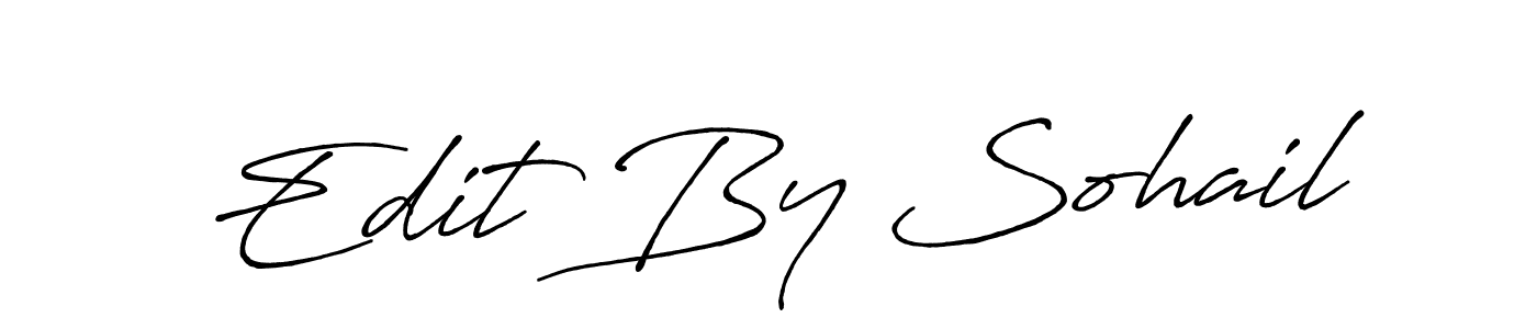 How to make Edit By Sohail signature? Antro_Vectra_Bolder is a professional autograph style. Create handwritten signature for Edit By Sohail name. Edit By Sohail signature style 7 images and pictures png