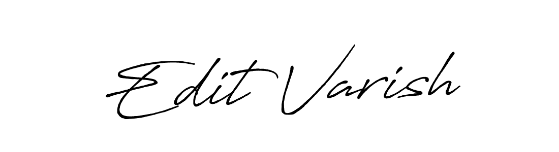 Check out images of Autograph of Edit Varish name. Actor Edit Varish Signature Style. Antro_Vectra_Bolder is a professional sign style online. Edit Varish signature style 7 images and pictures png