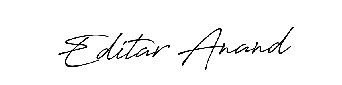 Make a beautiful signature design for name Editar Anand. With this signature (Antro_Vectra_Bolder) style, you can create a handwritten signature for free. Editar Anand signature style 7 images and pictures png