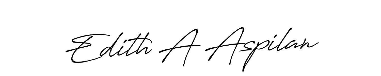 Design your own signature with our free online signature maker. With this signature software, you can create a handwritten (Antro_Vectra_Bolder) signature for name Edith A Aspilan. Edith A Aspilan signature style 7 images and pictures png