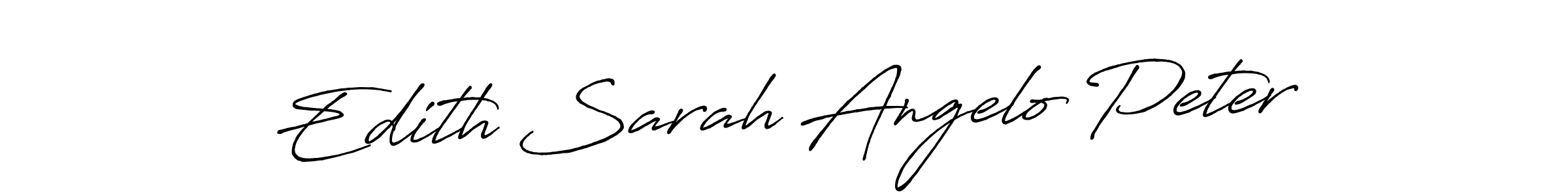 Create a beautiful signature design for name Edith Sarah Angelo Peter. With this signature (Antro_Vectra_Bolder) fonts, you can make a handwritten signature for free. Edith Sarah Angelo Peter signature style 7 images and pictures png