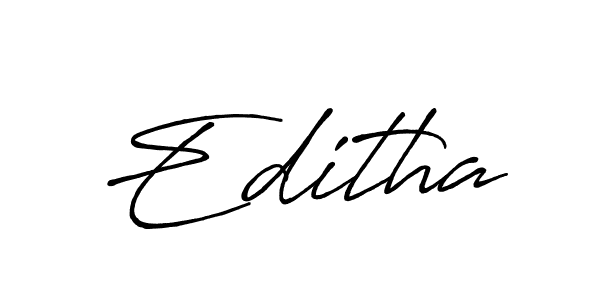 Editha stylish signature style. Best Handwritten Sign (Antro_Vectra_Bolder) for my name. Handwritten Signature Collection Ideas for my name Editha. Editha signature style 7 images and pictures png