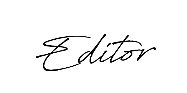 How to make Editor name signature. Use Antro_Vectra_Bolder style for creating short signs online. This is the latest handwritten sign. Editor signature style 7 images and pictures png