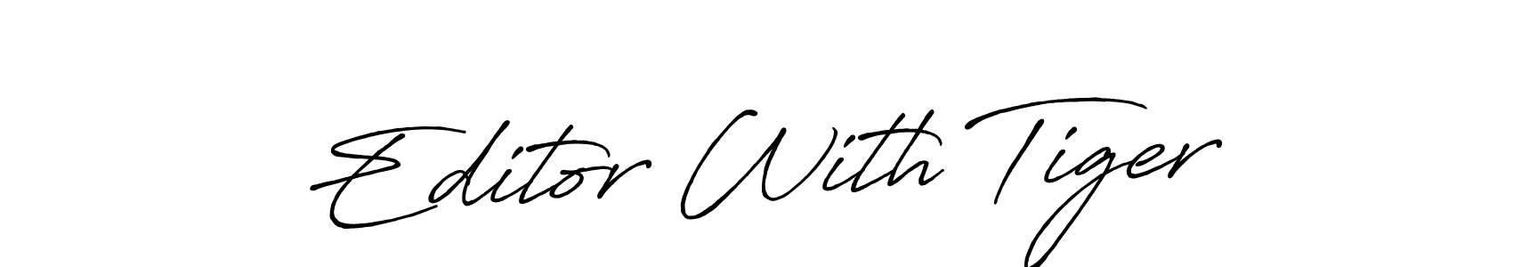 See photos of Editor With Tiger official signature by Spectra . Check more albums & portfolios. Read reviews & check more about Antro_Vectra_Bolder font. Editor With Tiger signature style 7 images and pictures png