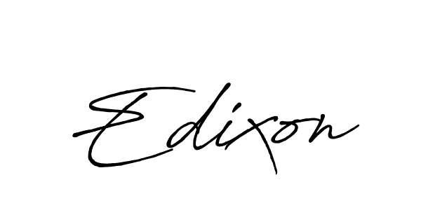 The best way (Antro_Vectra_Bolder) to make a short signature is to pick only two or three words in your name. The name Edixon include a total of six letters. For converting this name. Edixon signature style 7 images and pictures png