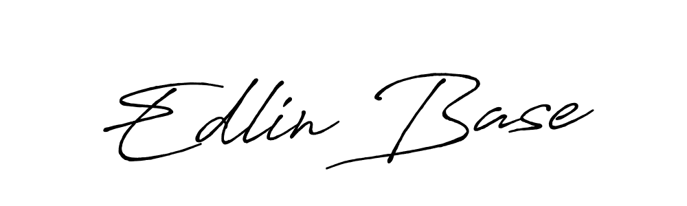 Make a beautiful signature design for name Edlin Base. With this signature (Antro_Vectra_Bolder) style, you can create a handwritten signature for free. Edlin Base signature style 7 images and pictures png