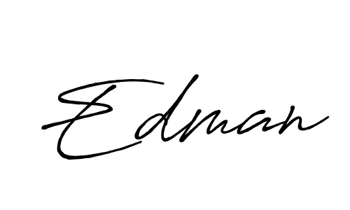Design your own signature with our free online signature maker. With this signature software, you can create a handwritten (Antro_Vectra_Bolder) signature for name Edman. Edman signature style 7 images and pictures png