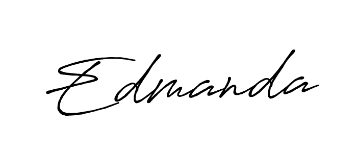 How to make Edmanda name signature. Use Antro_Vectra_Bolder style for creating short signs online. This is the latest handwritten sign. Edmanda signature style 7 images and pictures png