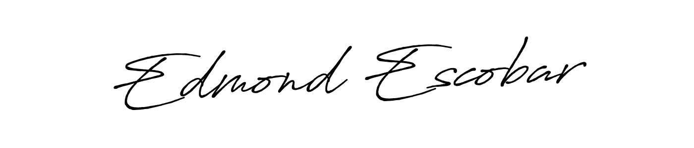 Create a beautiful signature design for name Edmond Escobar. With this signature (Antro_Vectra_Bolder) fonts, you can make a handwritten signature for free. Edmond Escobar signature style 7 images and pictures png