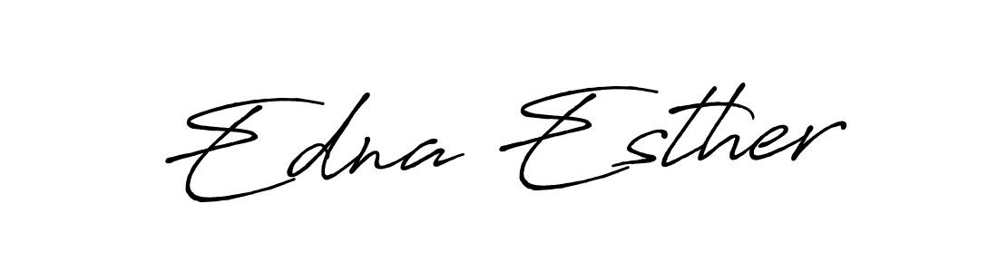 Make a beautiful signature design for name Edna Esther. With this signature (Antro_Vectra_Bolder) style, you can create a handwritten signature for free. Edna Esther signature style 7 images and pictures png