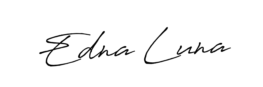 Create a beautiful signature design for name Edna Luna. With this signature (Antro_Vectra_Bolder) fonts, you can make a handwritten signature for free. Edna Luna signature style 7 images and pictures png