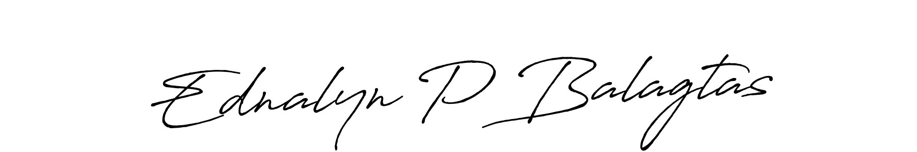 Design your own signature with our free online signature maker. With this signature software, you can create a handwritten (Antro_Vectra_Bolder) signature for name Ednalyn P Balagtas. Ednalyn P Balagtas signature style 7 images and pictures png