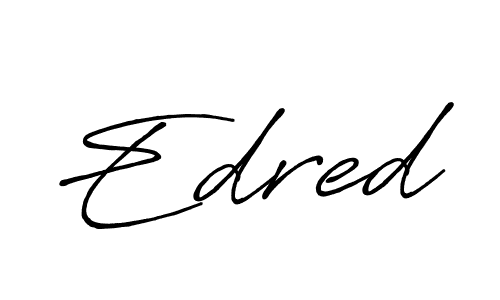 Use a signature maker to create a handwritten signature online. With this signature software, you can design (Antro_Vectra_Bolder) your own signature for name Edred. Edred signature style 7 images and pictures png
