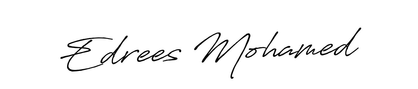 You can use this online signature creator to create a handwritten signature for the name Edrees Mohamed. This is the best online autograph maker. Edrees Mohamed signature style 7 images and pictures png