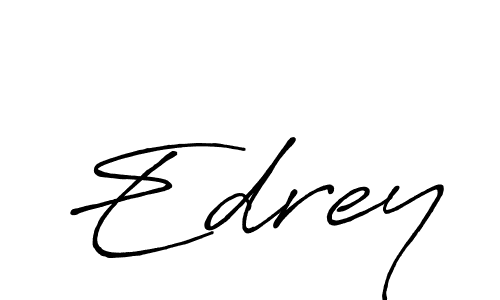 How to make Edrey name signature. Use Antro_Vectra_Bolder style for creating short signs online. This is the latest handwritten sign. Edrey signature style 7 images and pictures png