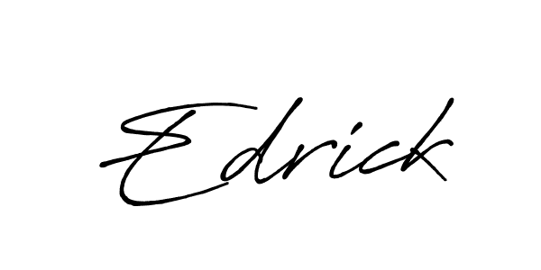 Use a signature maker to create a handwritten signature online. With this signature software, you can design (Antro_Vectra_Bolder) your own signature for name Edrick. Edrick signature style 7 images and pictures png